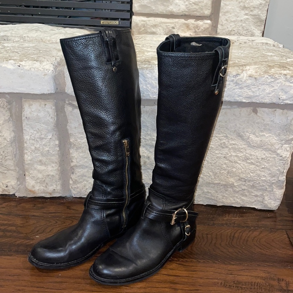 Vince Camuto talk black boots